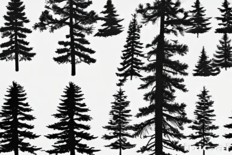 pine tree silhouette png