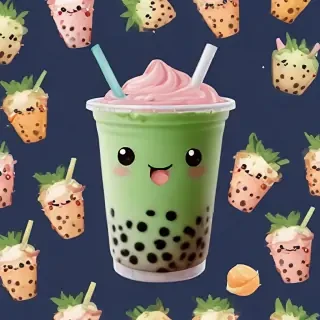 cute boba tea wallpapers