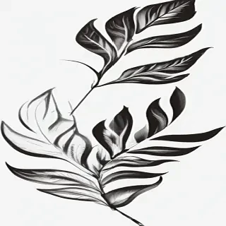 black and white leaf clip art