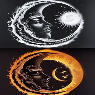 sun and moon