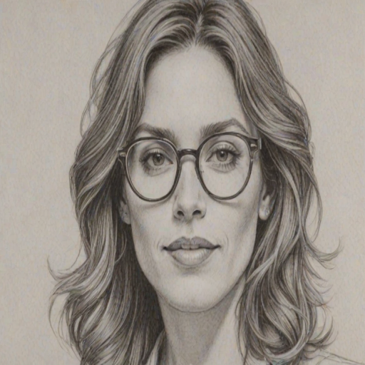 Sublime Amy Jo Johnson, pencil sketch, portrait of Captivating woman 1976s in glasses, hair style beatnik, outline, clear lines, fine lines, 8k