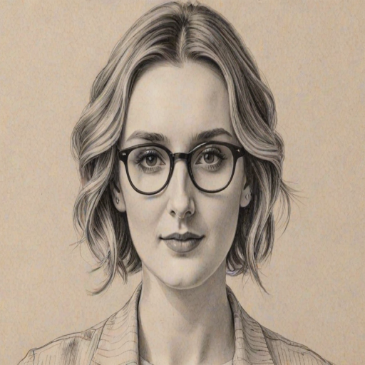 Enchanting Laura Carmichael, pencil sketch, portrait of Superb woman 1924s in glasses, hair style beatnik, outline, clear lines, fine lines, 8k
