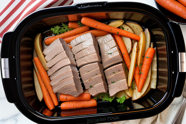 slow cooker pork tenderloin with potatoes and carrots