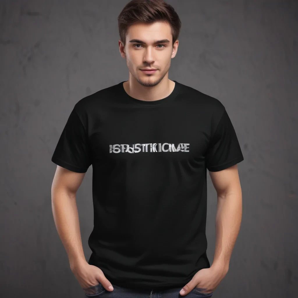 black t shirt mockup free