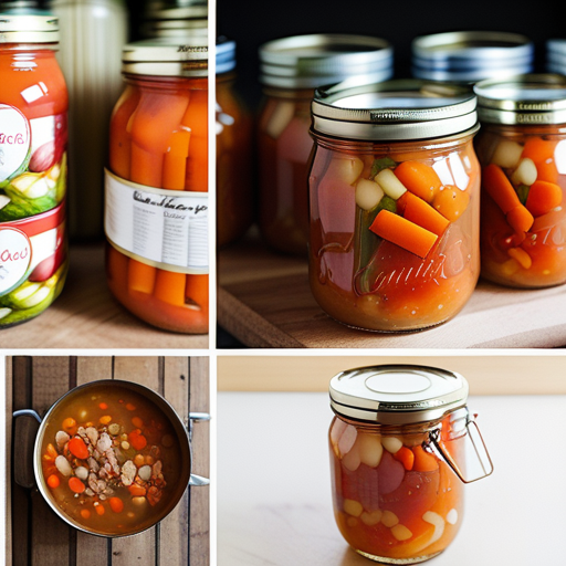 canning vegetable soup with meat