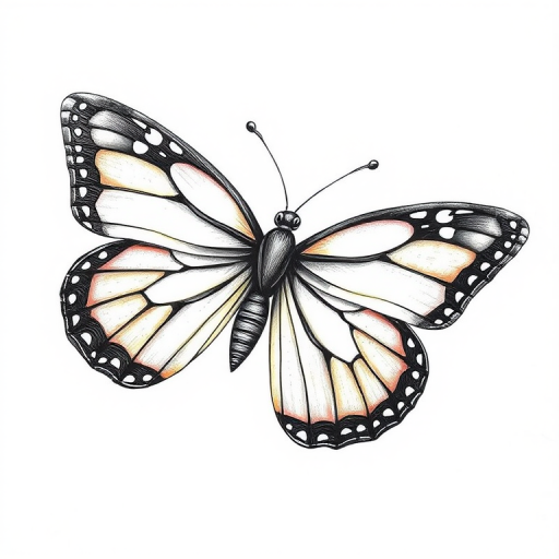 drawing of a butterfly