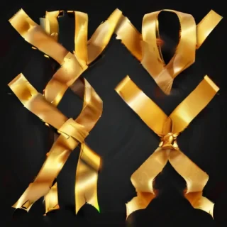 gold ribbon clipart