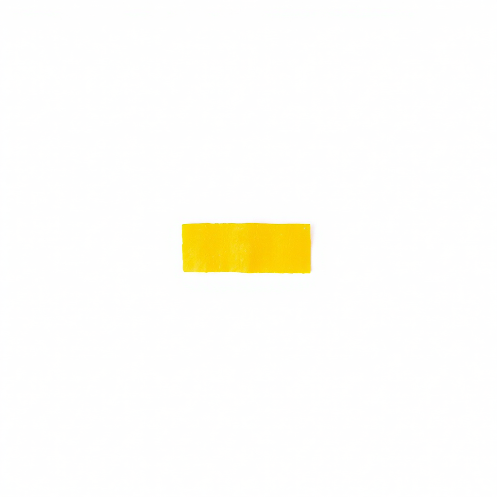 a vibrant yellow rectangular shape on a white background, captured with a DSLR camera, 50mm lens, aperture f/2.8, ISO 100, natural light for enhanced brightness and color saturation