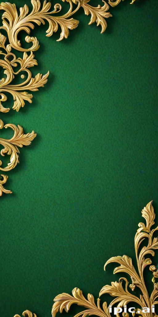 gold and green background
