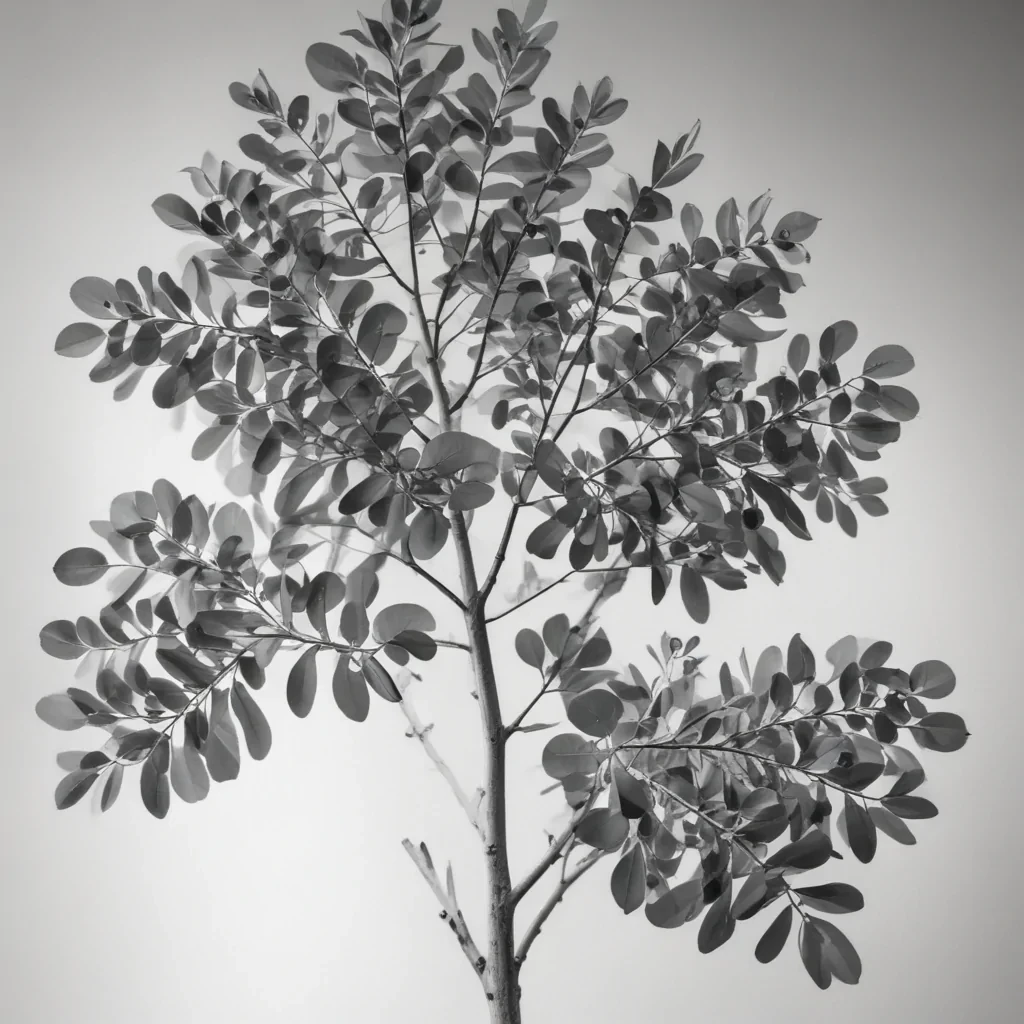 eucalyptus clipart black and white