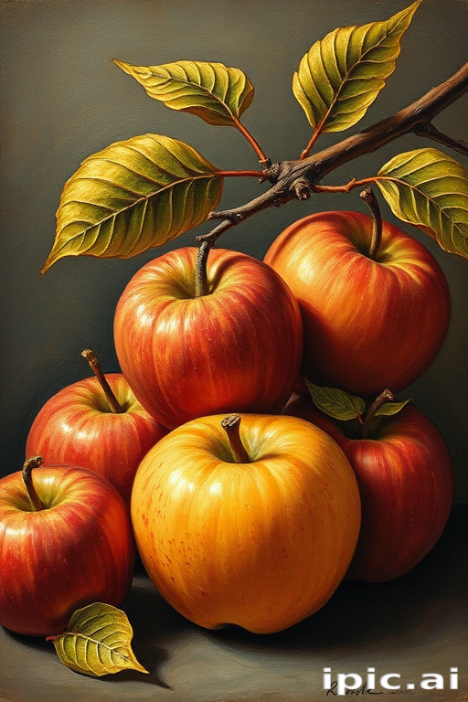 drawn apples