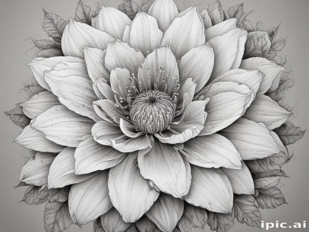 flower drawing for coloring