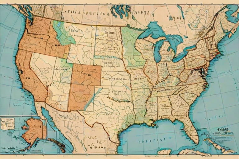 map united states