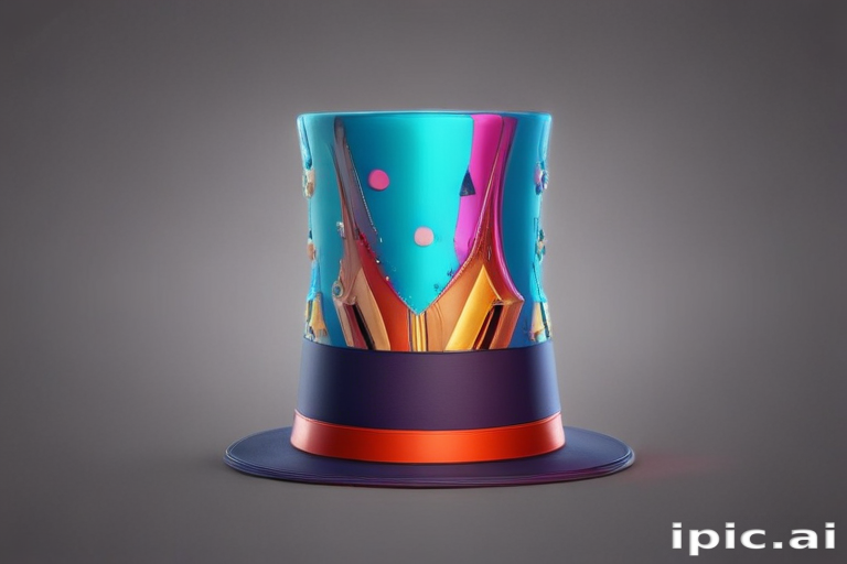 Colorful Magic Hat Displaying Vibrant Patterns and Whimsical Designs ...