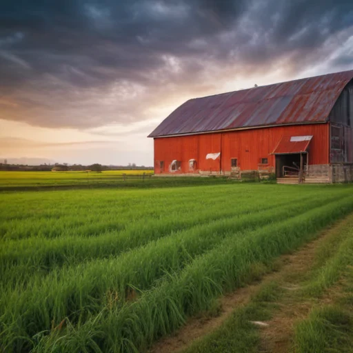 background of a farm