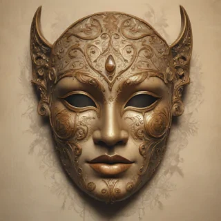 drawing of a mask