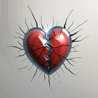 transparent broken heart