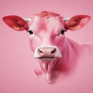 pink cow wallpaper