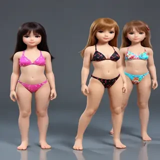 ai little bikini girls