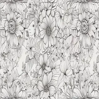 floral line art