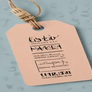 clothing tag mockup