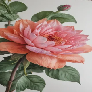 pencil drawn flowers