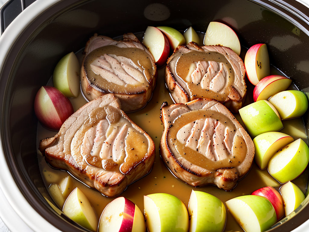 pork chops in the crock pot with apples