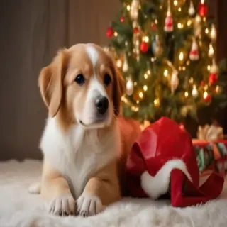 pictures of dogs christmas