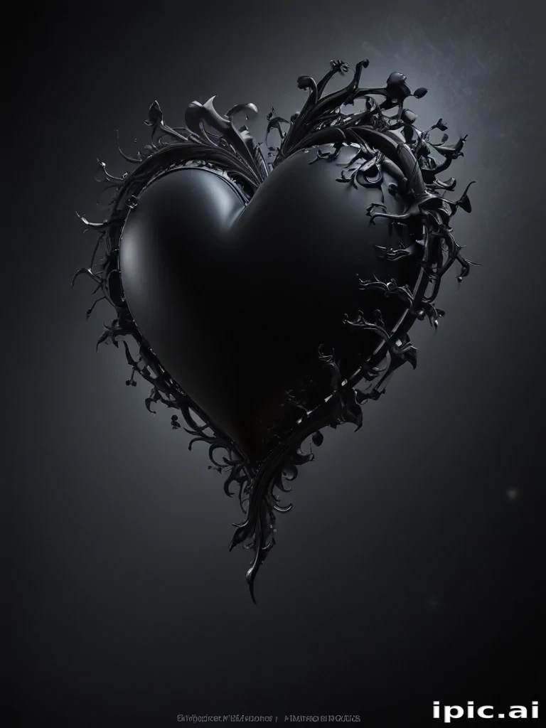 wallpaper black heart