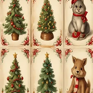 printable vintage christmas images