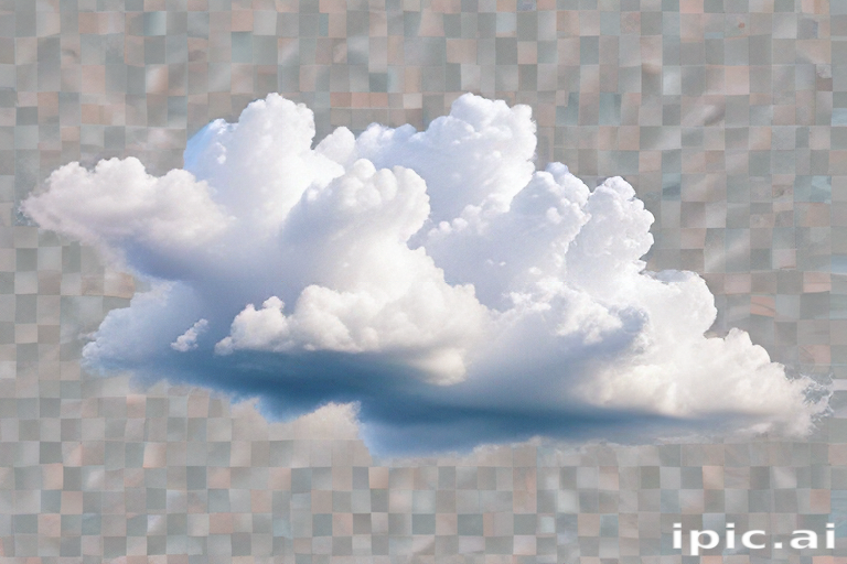 Fluffy White Cloud Floating Gracefully Against a Soft Textured Background