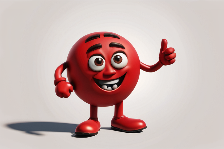 red m and m character