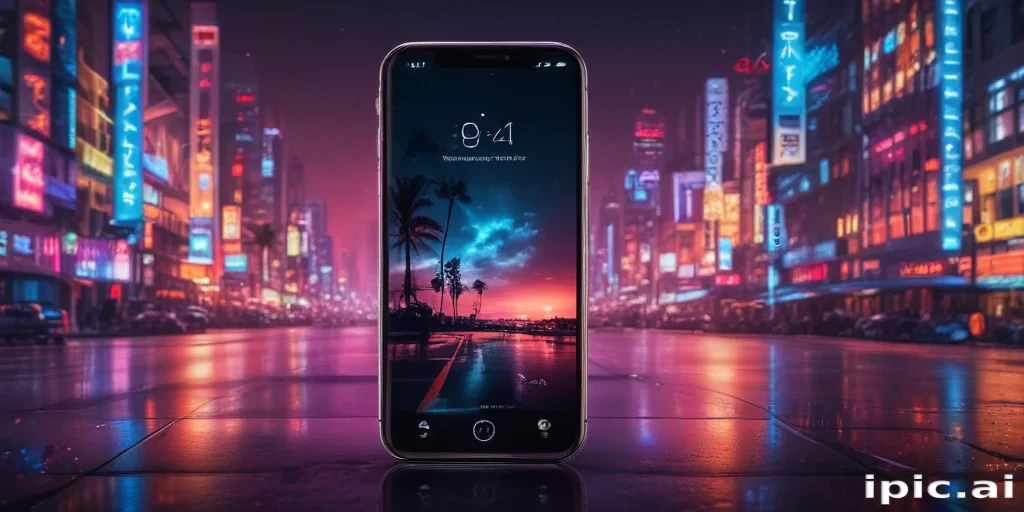 neon wallpaper iphone