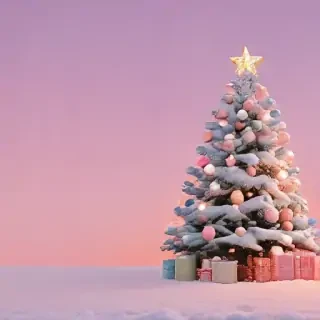 pastel aesthetic christmas wallpaper
