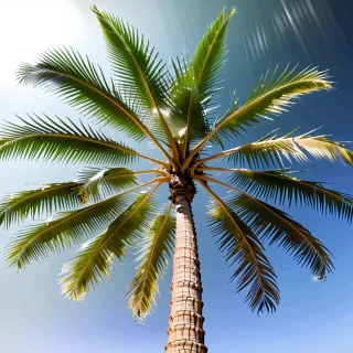 transparent palm tree