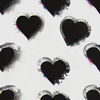 black heart transparent