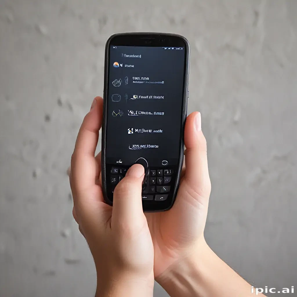 hand holding a phone