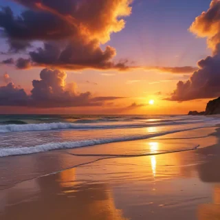 sunset wallpaper beach