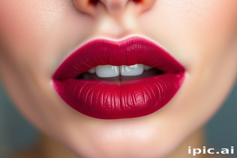 Gradient ombre lips fading from deep burgundy to soft pink, known as "Berry Fusion," creating a bold and eye-catching statement