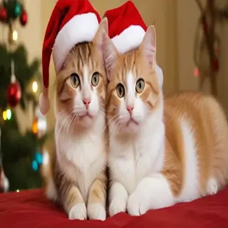 christmas images cats