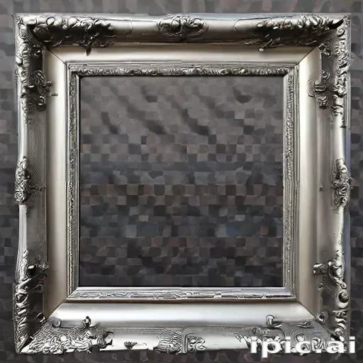 silver picture frame png