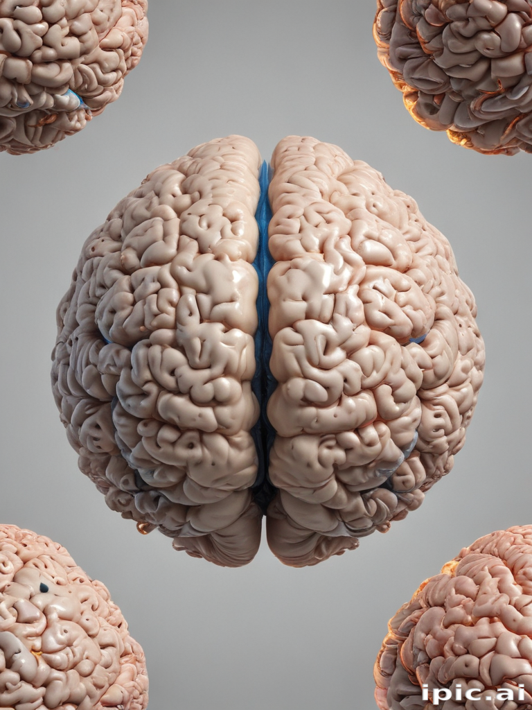 Three-Dimensional Visualization of Human Brain Cells in Abstract Form