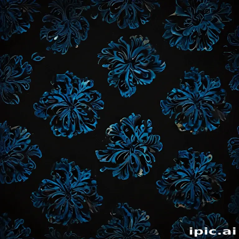 black background blue