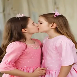 2 girls kissing