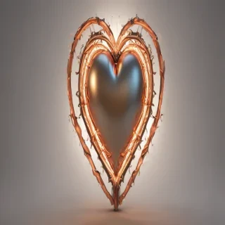 glow heart png