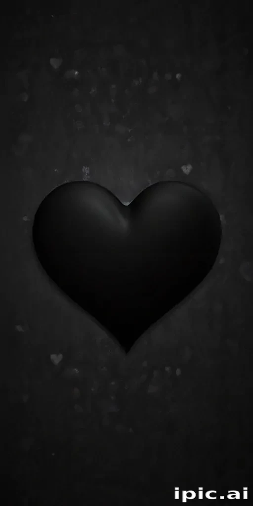 black wallpaper heart