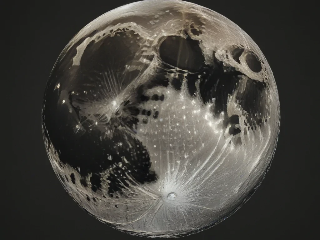 drawing of the moon
