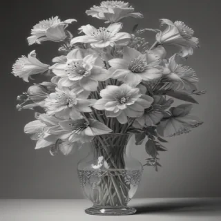 pencil drawing flowers