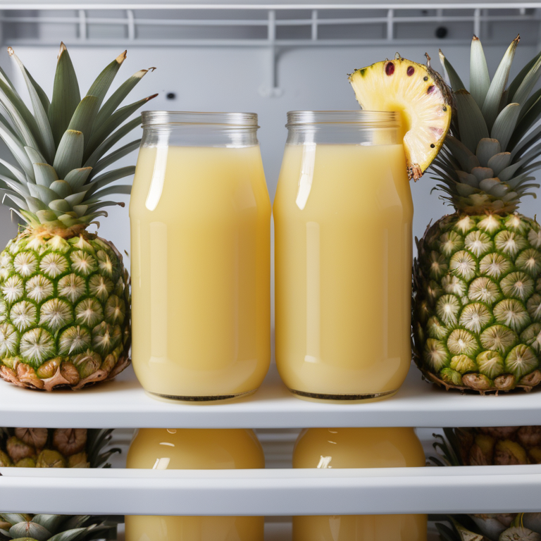 how long is pineapple juice good in the fridge