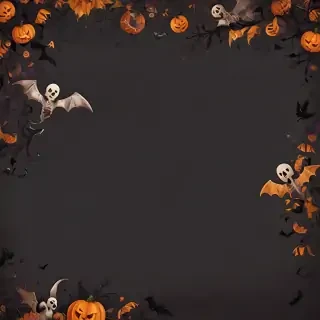 halloween border transparent